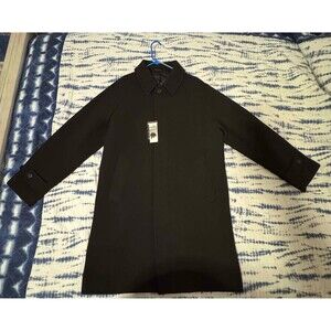 Uniqlo Balmacaan Coat Dark Brown